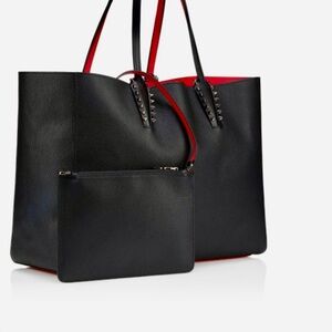 Christian Louboutin Black and Red Tote Bag